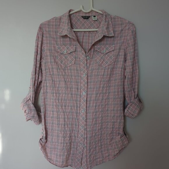 Eddie Bauer Women's Cotton Long Sleeve  Cuffs Flannel Shirt, Size S - Picture 1 of 8
